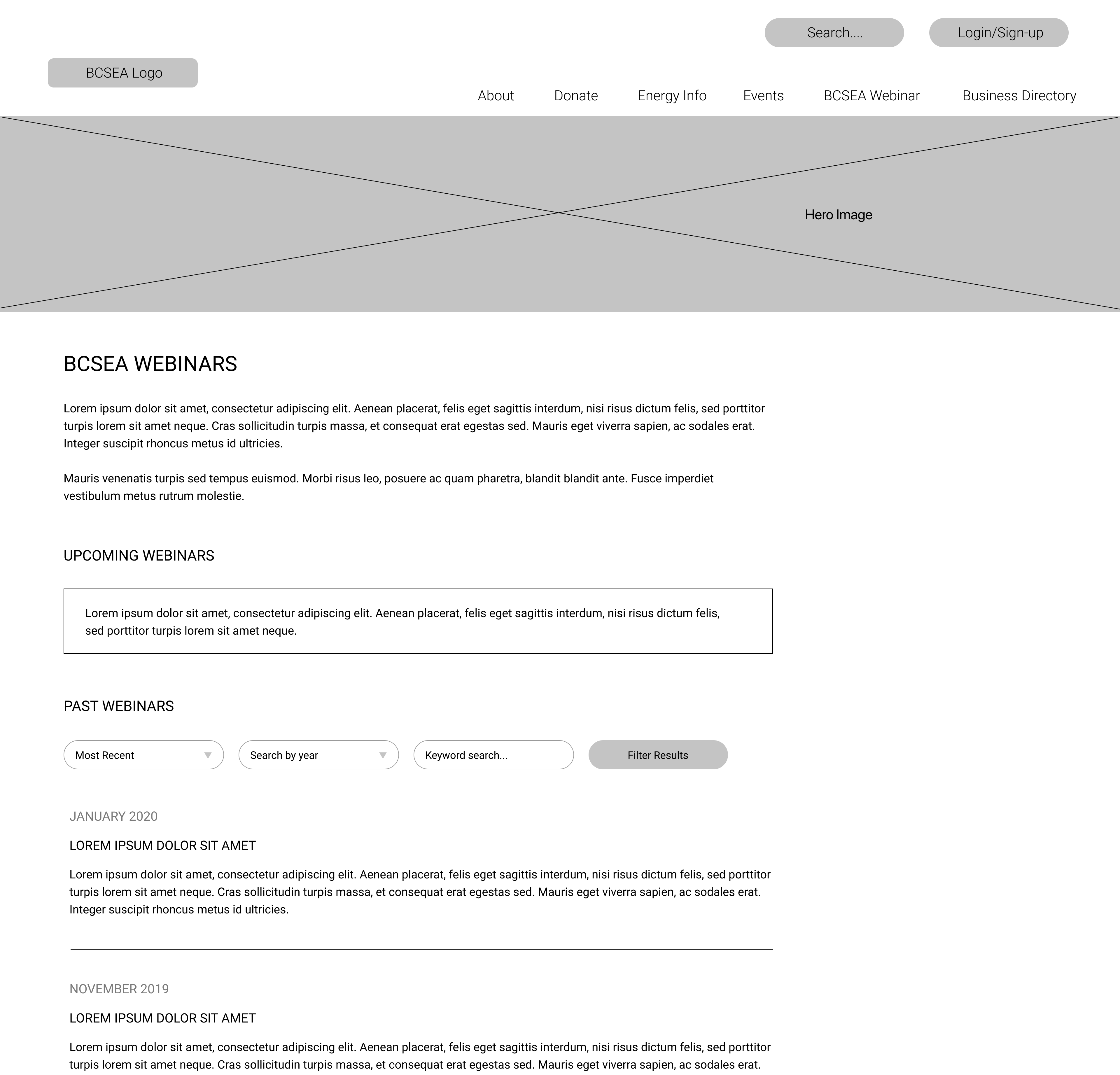 wireframe of bcsea webinars